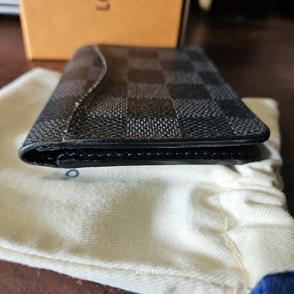 Louis Vuitton Damier Organizer De Poche Graphite Card Holder Bifold Wallet - Picture 5 of 6